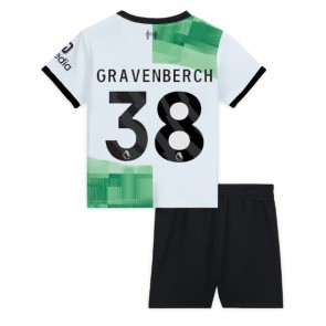 Liverpool Ryan Gravenberch #38 Gostujuci Dres za Dječji 2023-24 Kratak Rukavima (+ kratke hlače)